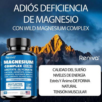 MAGNESIO COMPLEX 12 en 1 Fórmula Mejorada