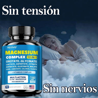 MAGNESIO COMPLEX 12 en 1 Fórmula Mejorada