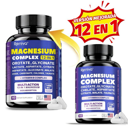 MAGNESIO COMPLEX 12 en 1 Fórmula Mejorada