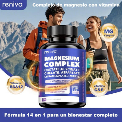 MAGNESIO COMPLEX 12 en 1 Fórmula Mejorada