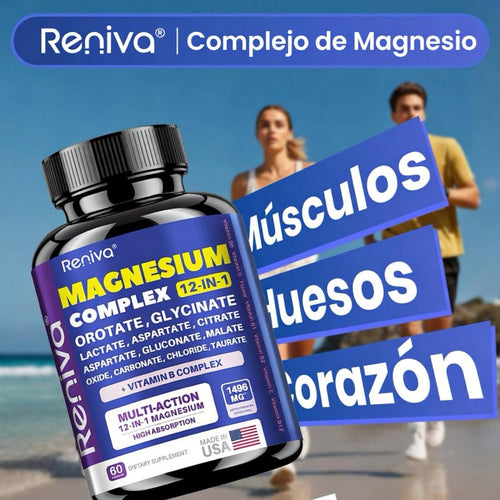 MAGNESIO COMPLEX 12 en 1 Fórmula Mejorada